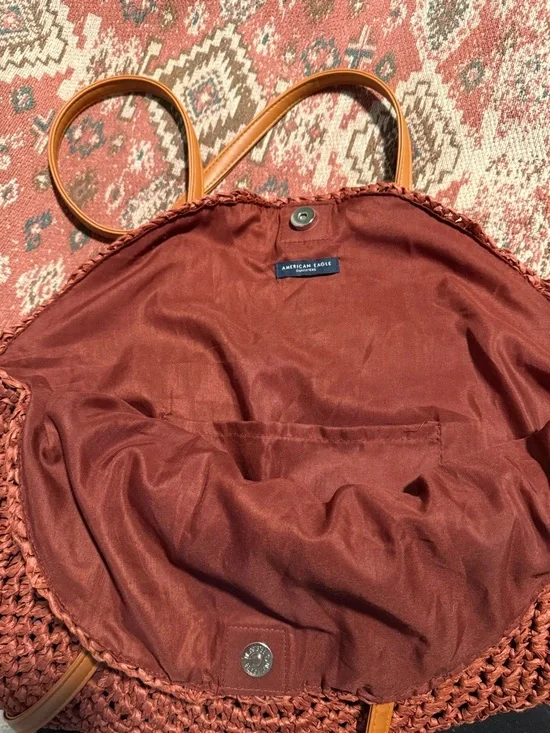 American Eagle raffia circle tote - Picture 4 of 4